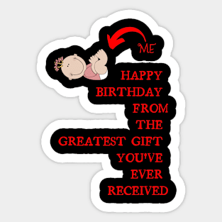 Best Gift Idea for Mom on Her Birthday Sticker